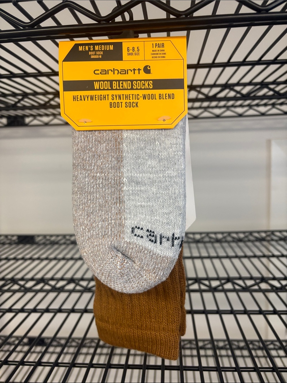 Carhartt Men's Casual Boot Socks - Gray & Brown